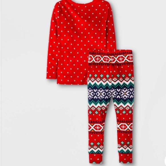 NWT Toddler Boys Snowflake Tight Fit Pajama Set Cat & Jack 4T & 5T - Picture 2 of 5
